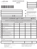 Form Ct-111 - Cigarette Warehouse Report - 2010 Printable pdf