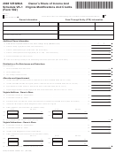 Form 502 - Virginia Schedule Vk-1 - Owner's Share Of Income And Virginia Modifications And Credits - 2008