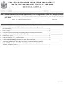 Employer-provided Long-term Care Benefits Tax Credit Worksheet For Tax Year 2008
