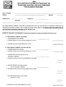 Form 29e - 2009 Declaration Of Estimated Franchise Tax Telephone, Electric, And Gas Companies