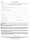Form Uz-5-sb-a - Application For Exemption From Sales Tax