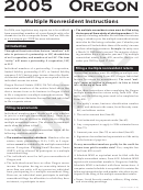 2005 Oregon Multiple Nonresident Instruction