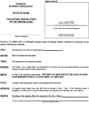 Form Mbca-11e - Voluntary Dissolution By Incorporations - Maine Secretary Of State Printable pdf