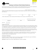 Form Montana Nr-2 - Employee Certificate Of North Dakota Residence - 2010