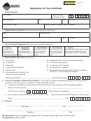 Form Montana Cr-t - Application For Tax Certificate - 2011