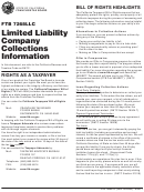 Form Ftb 7268llc - Limited Liability Company Collections Information - State Of California Franchise Tax Board