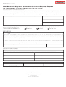 Fillable Form 4435 - Electronic Signature Declaration For Annual Property Reports For State Assessed Telephone, Railroad And Car Line Entities - 2010 Printable pdf