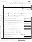 Form Ct-1041 - Connecticut Income Tax Return For Trusts And Estates - 2001