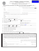 Form Tr-0201 - Verification & Affidavit Of Items - 2012
