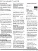 California Form 541-es - Estimated Tax For Fiduciaries - 2011