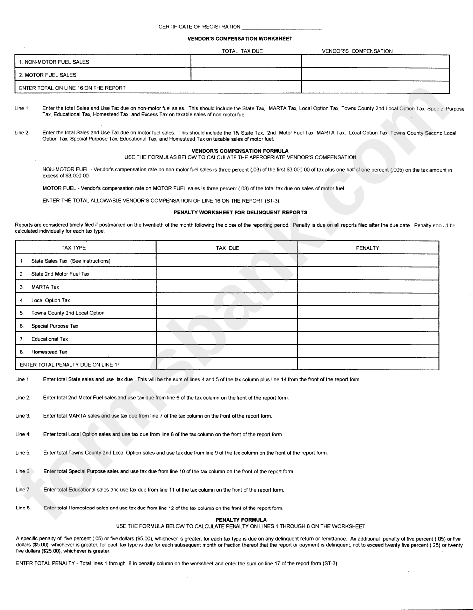 Certificate Of Registration Form