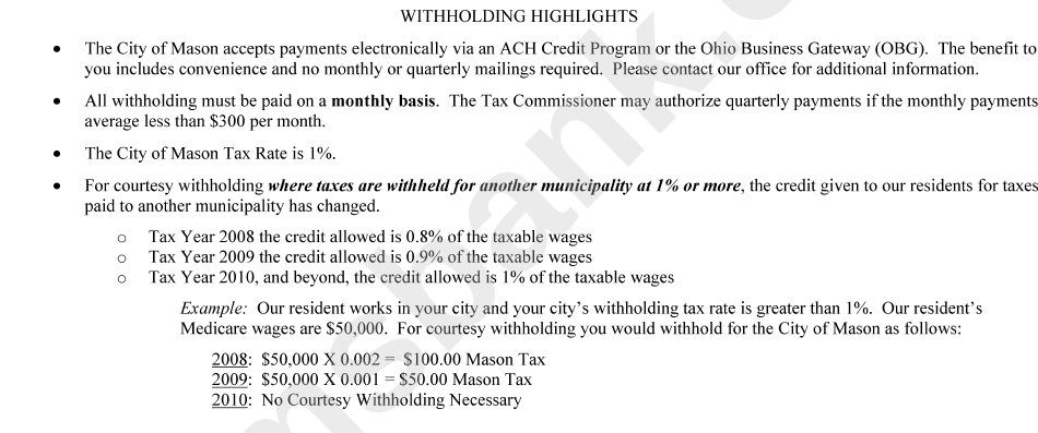 Withholding Tax Worksheet