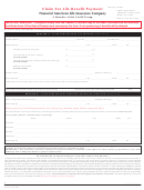 Claim For Life Benefit Payment Form