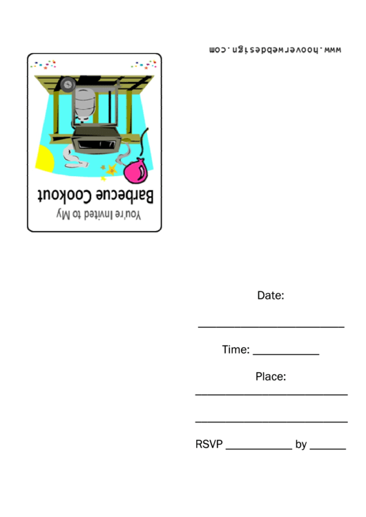 Barbecue Grill Party Invitation Template Printable pdf