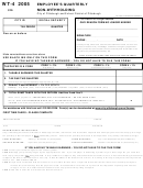 Form Wt-4 - Employee's Quarterly Non-withholding - 2005