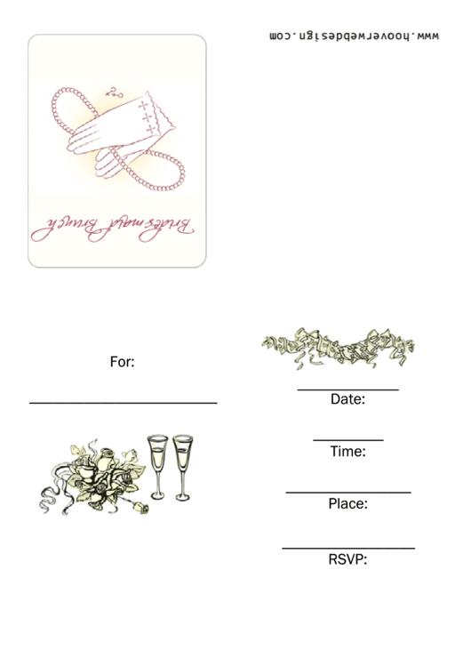 Bridesmaid Brunch Invitation Template Printable pdf