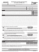Form 8879 Sp - Autorizacion De Firma Para Presentar Por Medio Del Irs E-file
