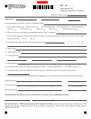 Form St 1t - Application For Transient Vendor's License - 2007