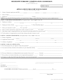 Form B-19 - Application For Lump Sum Payment - Mississippi Workers' Compensation Commission