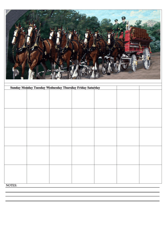 Blank Monthly Calendar Template Printable pdf