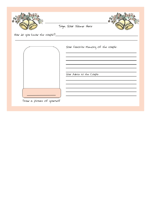 Wedding Guestbook Pages Template Printable pdf
