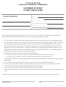 Form Cc-4 - Statement Of Intent To Seek Public Funds - Campaign Spending Commission