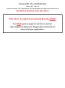 Form Bt-144-c - Application To Purchase Coin-operated Device Decal(s)