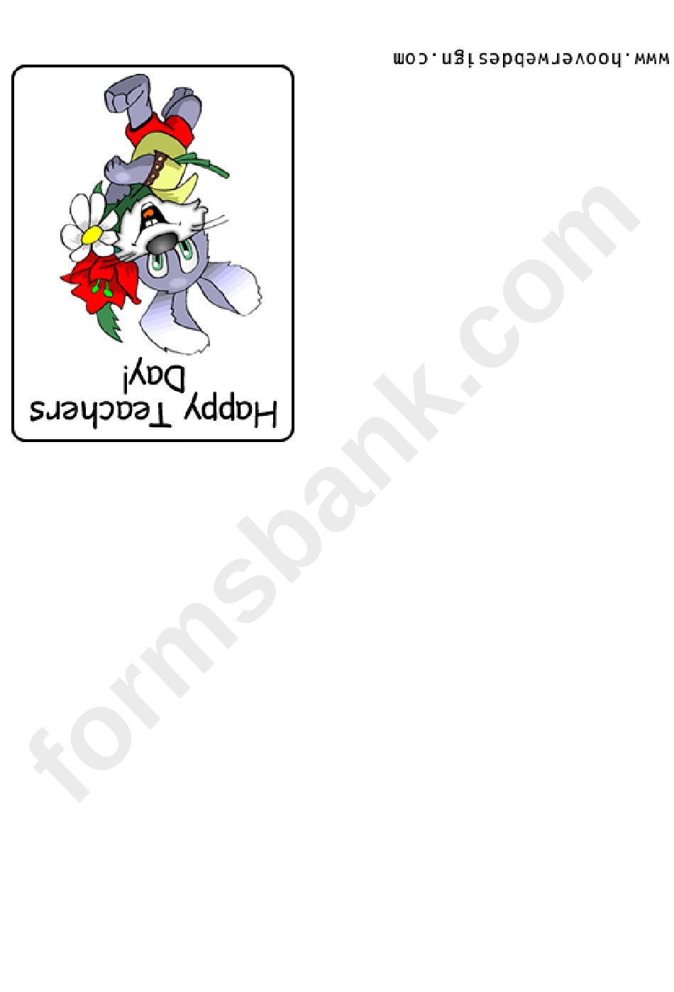 Happy Teachers Day Greeting Card Template