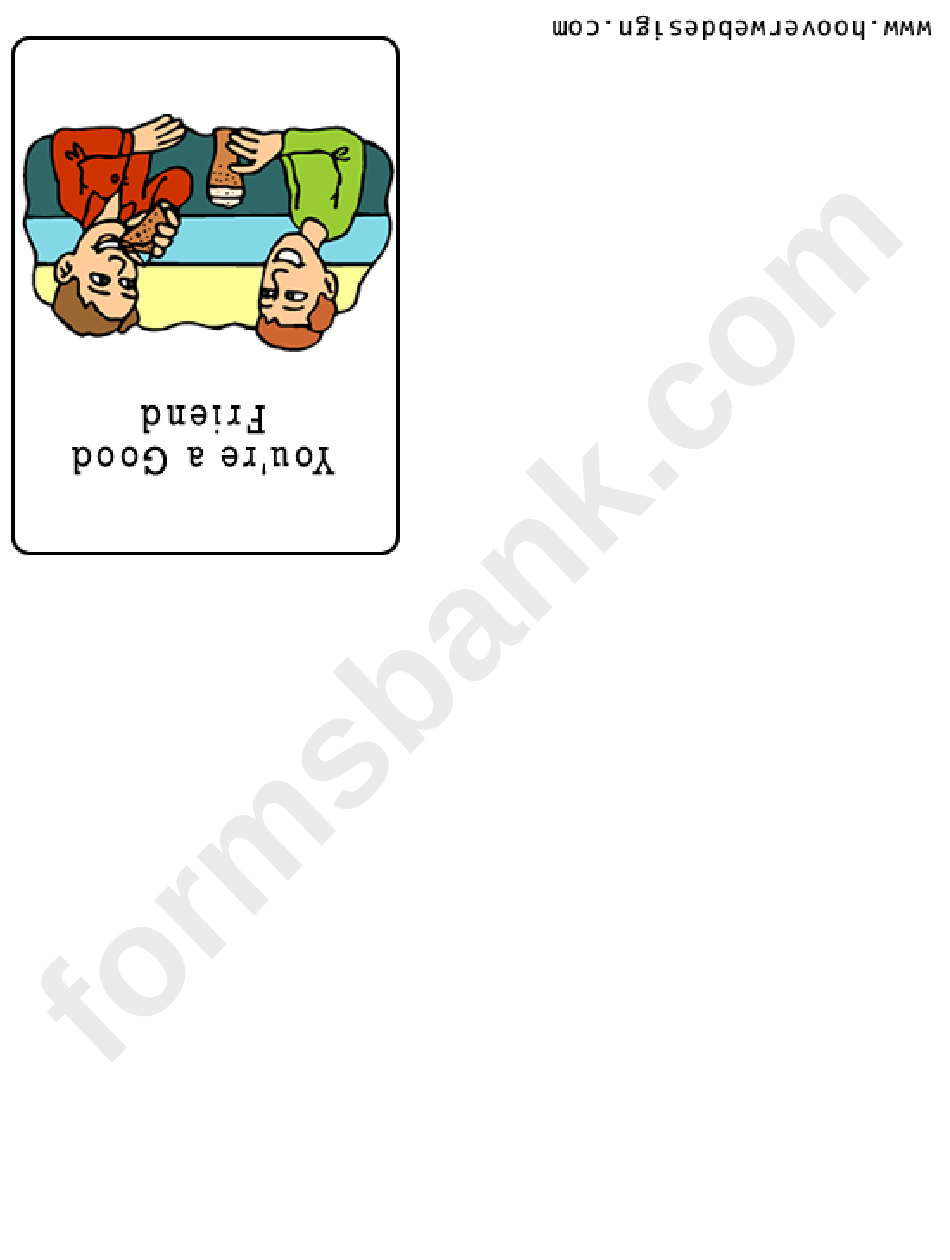 Friendship Greeting Card Template