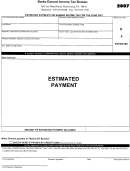 Estimated Payment For Earned Income Tax For The Year 2007 - Berks Earnes Income Tax Bureau