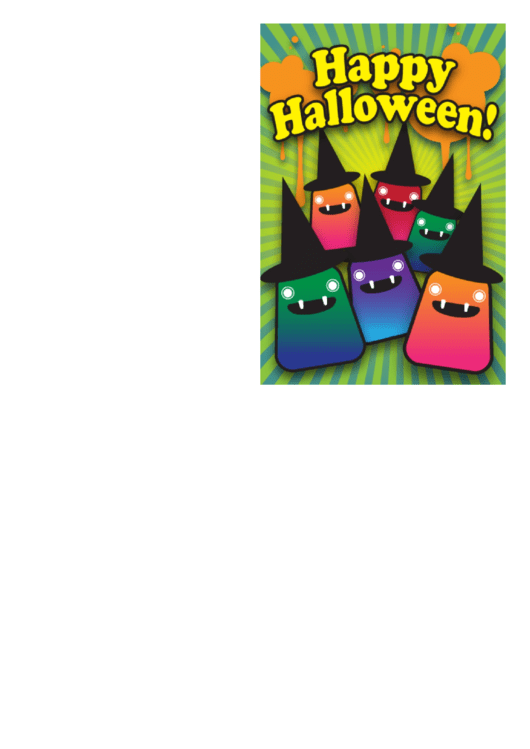 Halloween Card Template Printable pdf