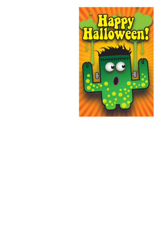 Halloween Card Template printable pdf download