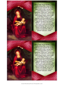 Virgin Mary Holy Card Template