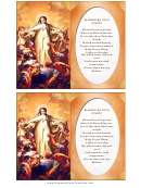 Virgin Holy Card Template