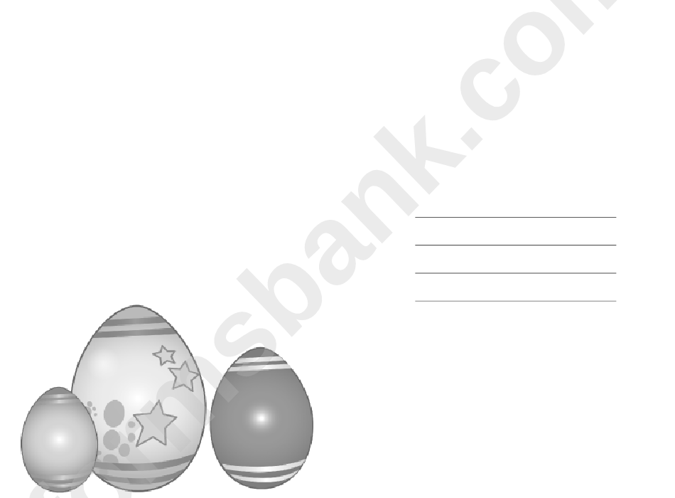 Eggs With Stars Easter Card Template