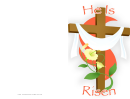 Easter Cross Card Template