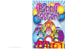 Eggs And Presents Easter Card Template