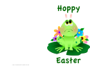 Easter Frog Card Template
