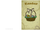 Basket Full Of Gifts Easter Card Template