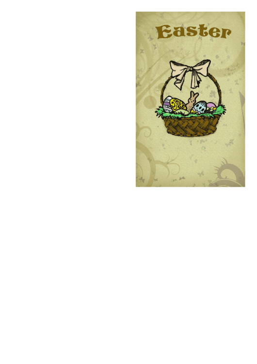 Basket Full Of Gifts Easter Card Template Printable pdf