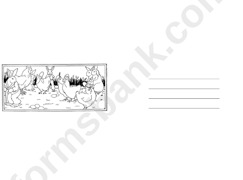 Chickens And Bunnies Easter Card Template