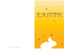 Bunny Silhouette Easter Card Template
