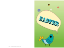 Talking Bird Easter Card Template