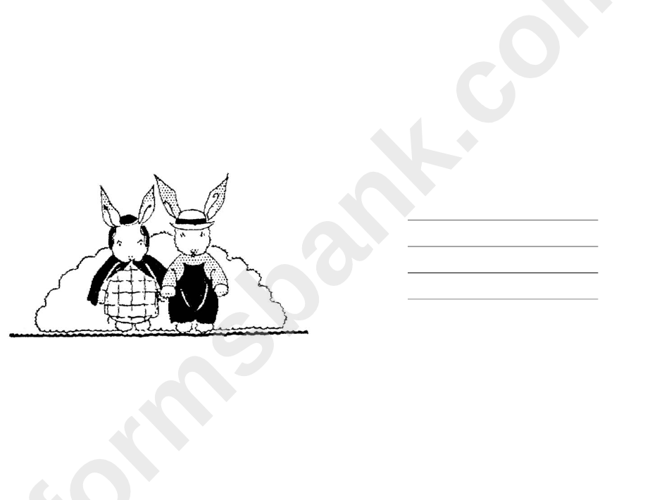 Bucolic Bunnies Easter Card Template