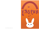 Bunny Face Easter Card Template