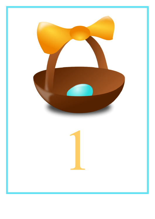 Easter Number 1 Template