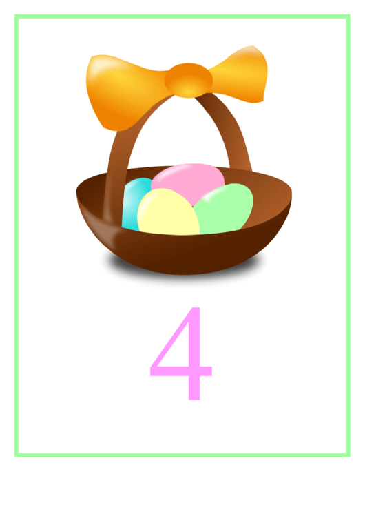 Easter Number 4 Template Printable Pdf Download