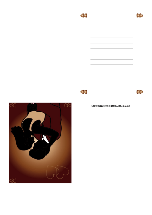 Naughty Dark Valentine Card Template Printable pdf