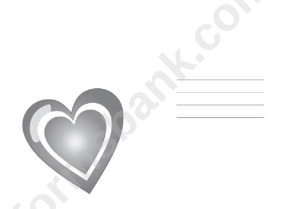 Hearts And Balloons Valentines Card Template