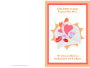 Love Letter Poem Valentines Card Template